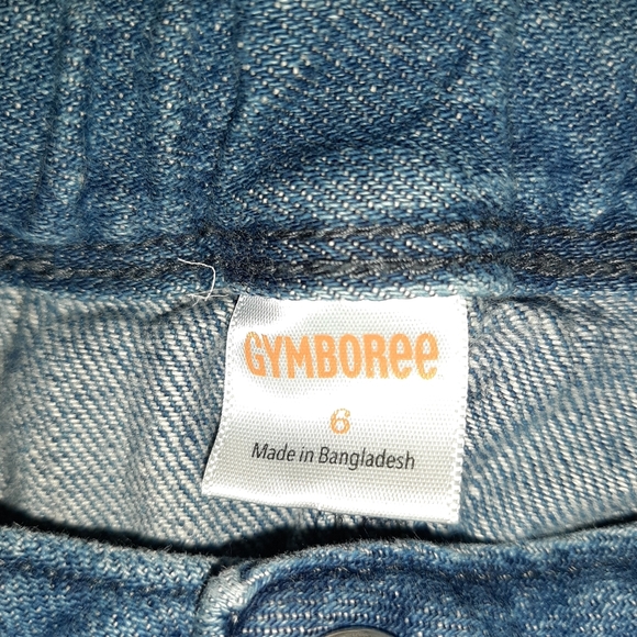 Gymboree Embellished Jean Shorts Adj Waist Girls 6 - Picture 2 of 3